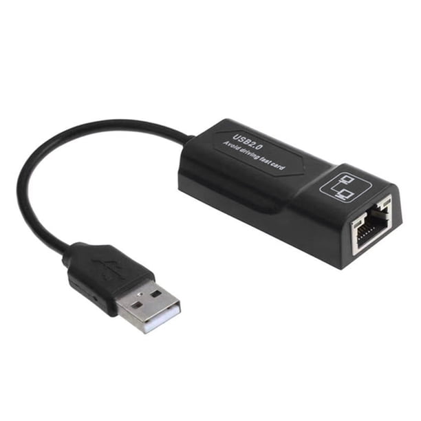 Adaptador externo USB 2.0 a RJ45 Hugtrwg Extensor de red Ethernet