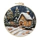 thumbnail image 2 of Fiudx Kit de Casa de Nieve Navideña, Bordado a Mano, Set Completo de Manualidades, Hilos y Agujas de Colores, Decoraciones Personalizadas, Adornos Navideños, Tamaño de 15 Cm, Idea de Regalo Única, 2 of 4