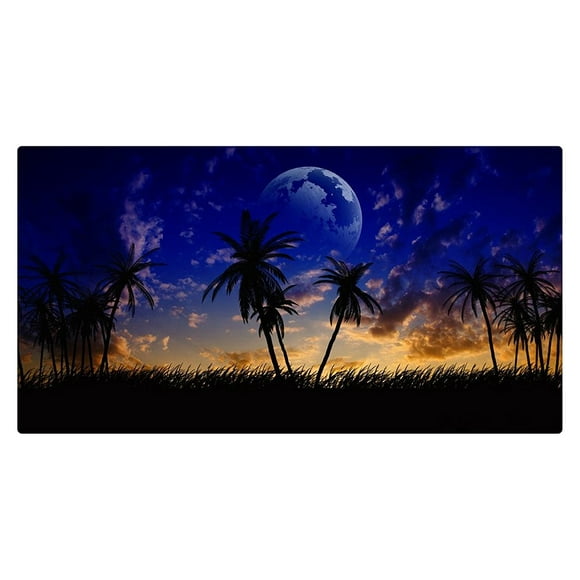 EREHome Polyester Fabric Photography Backdrops 7x5ft Night Jungle Large Moon with Trees Background Backdrops Outdoor Tropical Night Wedding Backgrounds