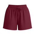 thumbnail image 3 of JUUNthy Womens Cotton Shorts, Daily Wear Elastic Waist Comfort Loose Summer Casual Shorts with Pockets wheat color L, 3 of 8