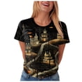 thumbnail image 5 of mgoYE Halloween Tshirts for Women Graphic Funny Long Sleeve Halloween Thanksgiving Fall Pumpkin T-Shirts Graphic Tee Tops Tshirts Shirts for Women Size XL, 5 of 9