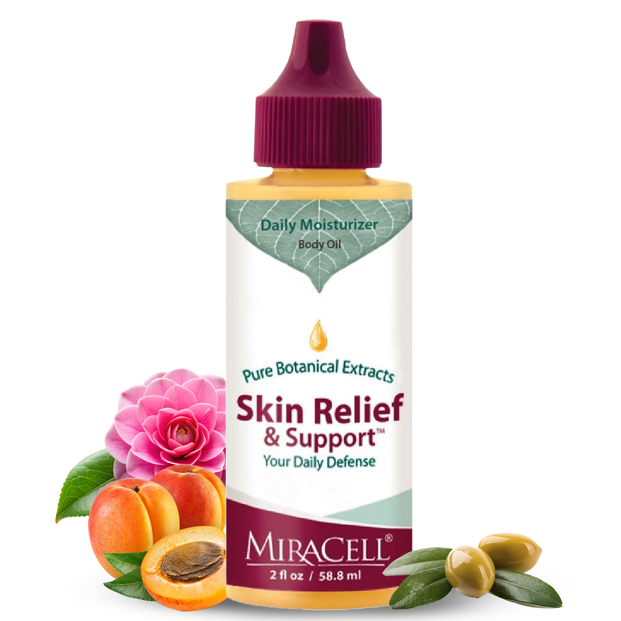 MiraCell Skin Relief & Support –   Deep Hydration and Soothing Support with Bakuchiol, Vitamins C & E, and Plant-Based Oils 2oz