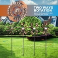 thumbnail image 6 of Wind Spinners Outdoor，75” Metal Wind Sculptures & Spinners Garden Kinetic Art with Solar Powered Multi-Color Glass Ball Light for Yard Garden（Spoon Style）, 6 of 8
