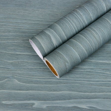 CHIHUT Blue Wood Grain Contact Paper Peel and Stick Wallpaper for Kitchen Removable Self Adhesive Oak Wallpaper for Countertops Waterproof Thicken Textured Wood Wallpaper for Walls Furniture 12"x100"