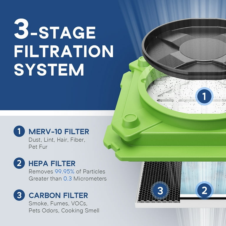 Air scrubber air purifier outlet