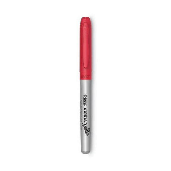 Intensity Fine Tip Permanent Marker, Fine Bullet Tip, Rambunctious Red, Dozen | Bundle of 10 Dozen