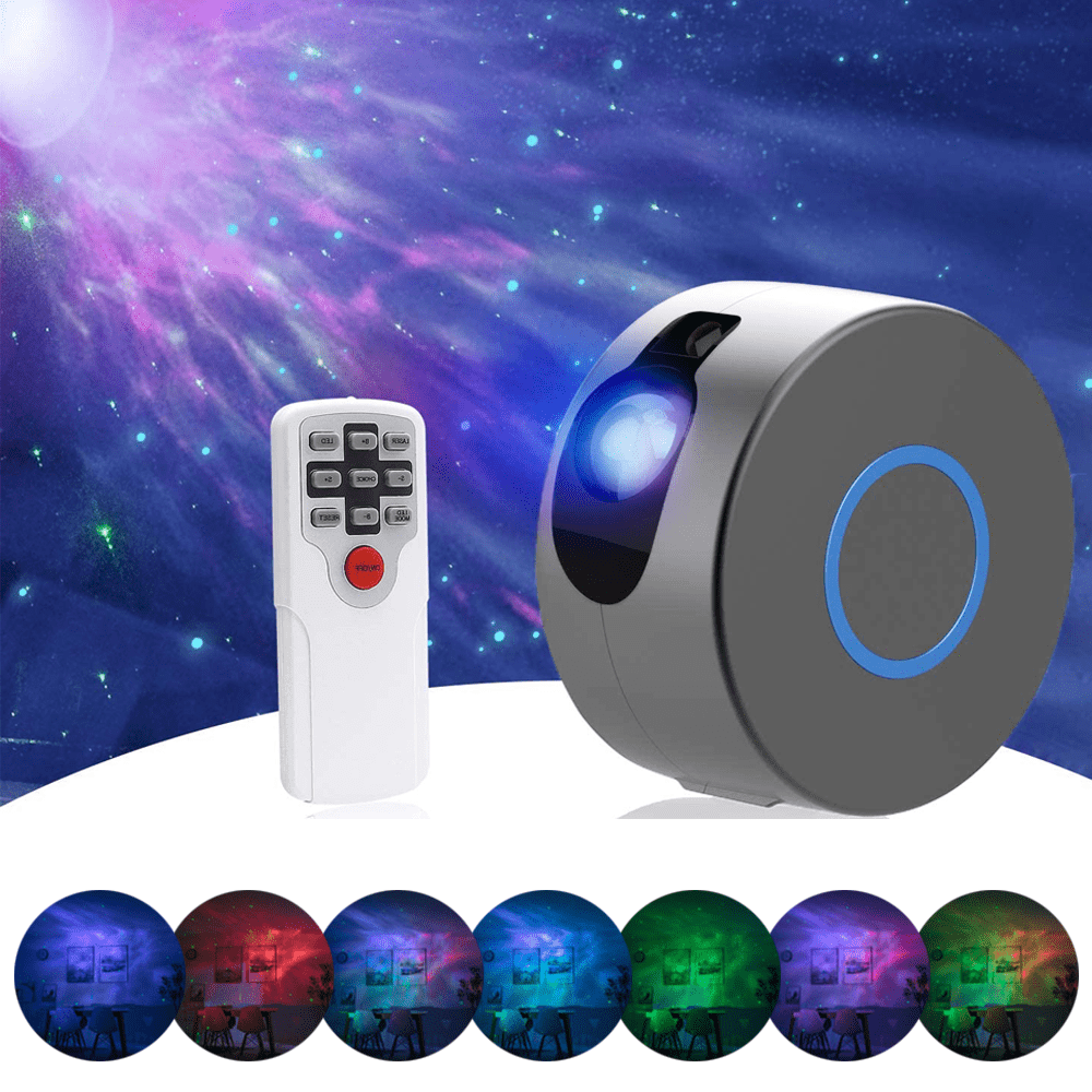 Night Light Projector with Remote, 360 Rotating Starry Sky Galaxy