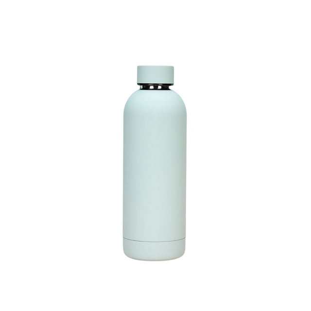 Cateissary Taza térmica de doble capa de acero inoxidable de gran capacidad, termo de café a prueba de fugas, botella de agua caliente para Suministros térmicos Verde 500 ml (73*224 mm)