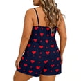 thumbnail image 5 of UAMVSH Women's Plus Size Pajama Set 2 Piece Heart Print Cami Pjs Summer Crewneck Tank Top and Shorts Lounge Set Soft Nightwear, 5 of 7