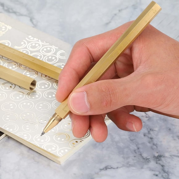 FLAMEEN Gel Pen, Writing Pen Brass Gel Pen School Office Supplies Signature Pen, The Best Gift For A Friend For Students Can Be Used Alone Suitable Family
