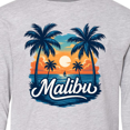 thumbnail image 4 of Inktastic Malibu Summer Beach Sunset Long Sleeve Youth T-Shirt, 4 of 5