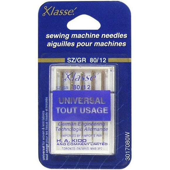 Klasse Universal Sharps Aiguilles de machines à coudre Taille 80