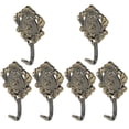 thumbnail image 7 of 6pcs Zinc Alloy Window Curtain Tieback Holders Hook Drapery Screens Tassels Holdbacks, Bronze Tone, 7 of 7