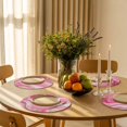 thumbnail image 3 of Round Placemats Pink Gold 15 inch Set of 4 Table Mats for Dining Table Minimalist Style Heat Resistant Non-Slip Kitchen & Home Decorative Place Mat Set, 3 of 8
