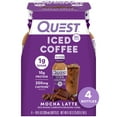 thumbnail image 3 of (6 pack) Quest Protein Iced Coffee Mocha Latte, 90 Calories, 200mg of Caffeine, 4 Count, 3 of 11