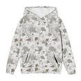 thumbnail image 5 of Bnwani Long Sleeve Toddler Shirts Boys White Hooded Leaf Printed Tops, 5 of 8