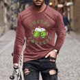 thumbnail image 1 of Blusas y camisas de manga larga y cuello redondo para hombre, camisetas casuales con estampado de moda y cuello redondo, blusas de licra de manga corta para hombre., 1 of 5