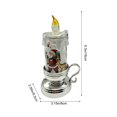 thumbnail image 3 of Snowman Christmas Flameless Flickering LED Candles - Button Batteries Operated - Warm LED Light Pillar Candles Light Table Indoor Home Decoration, 3 of 6