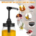 thumbnail image 4 of Mason Canning Jar Coffee Pumps Popcorn Butter Dispenser Syrup Dispenser Gallon Pump Honey Pump Syrup Jars for Kitchen Dinning Coffee Bar Drinking Mixes Black (Lid Diameter 7cm), 4 of 5