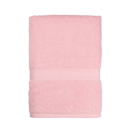 Mainstays Solid Bath Sheet, Daylily Pink
