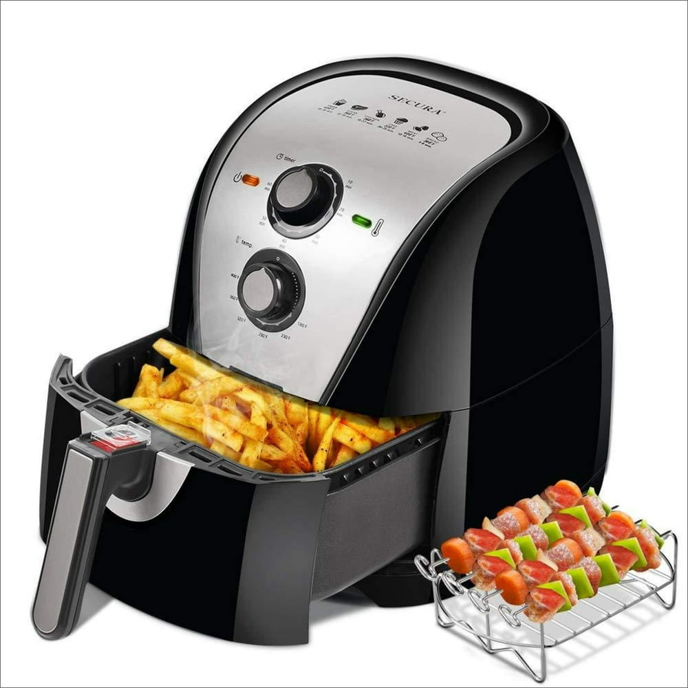 Secura Electric Hot Air Fryer Extra Large Capacity 5.0L / 5.3Qt XL Air Fryers and Additional