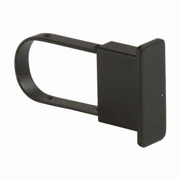 Econoco - EC5/MAB - Extended Matte Black Endcap for 1/2" x 1-1/2" Rectangular Hangrail - Sold in Pack of 100