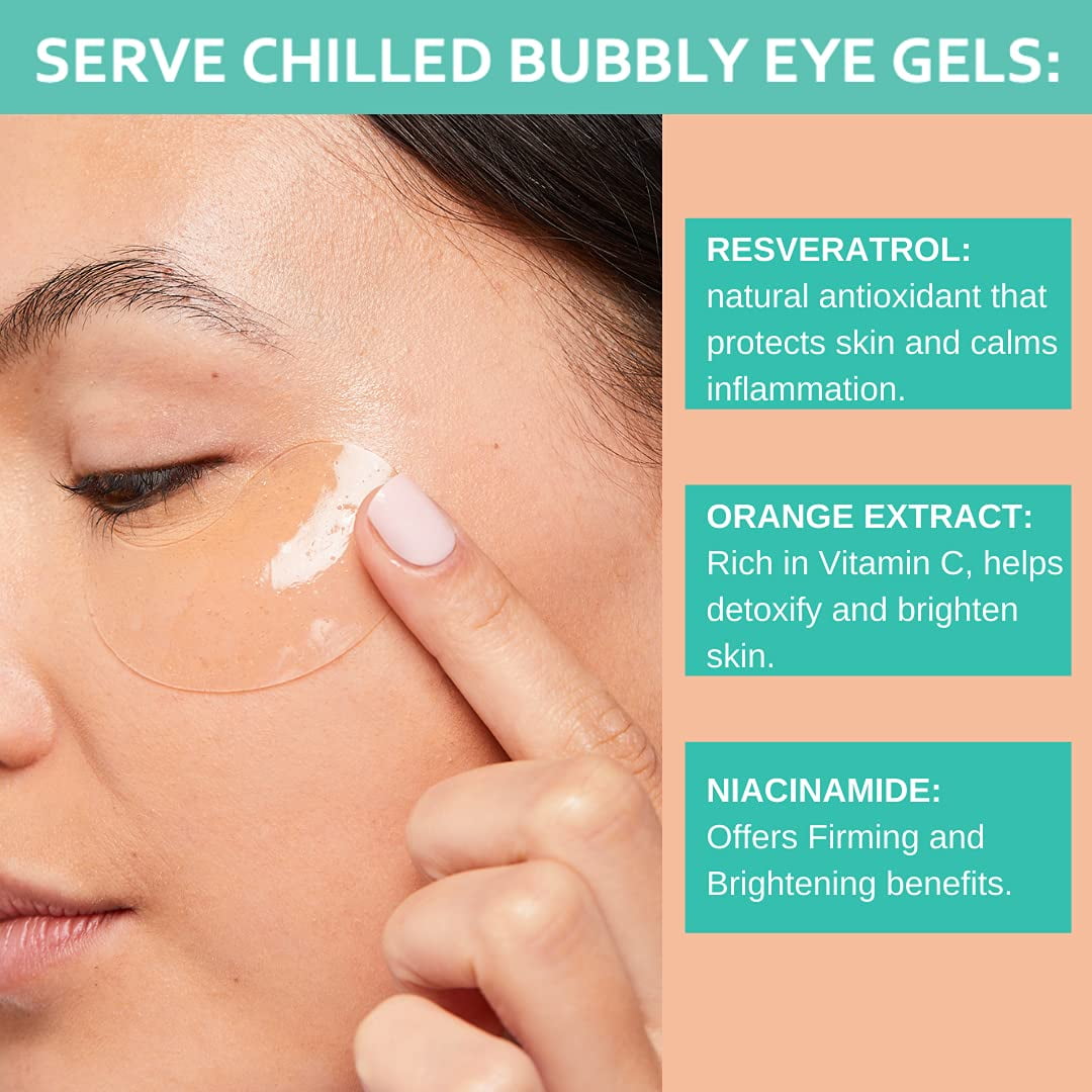 (2 pack) Patchology Serve Chilled Bubbly Under Eye Face Mask Gels, Single Pack