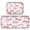 Pink Bows Pattern, variant on 2-Piece Kitchen Rugs Set Non-Slip Mats Carpet Floor for Kitchen, Bathroom (19.7"x27.6" & 19.7"x47.2") Pink Bows Pattern