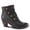 BLACK, variant on L`Artiste Belgard Women's Bootie with Vintage Embossed Leather Detail