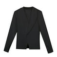 thumbnail image 2 of TBWNWG Girls Black Blazer,Girls formal Jacket Solid Color Lapel Suit Open Front Long Sleeve Top for 9-10 Years, 2 of 8