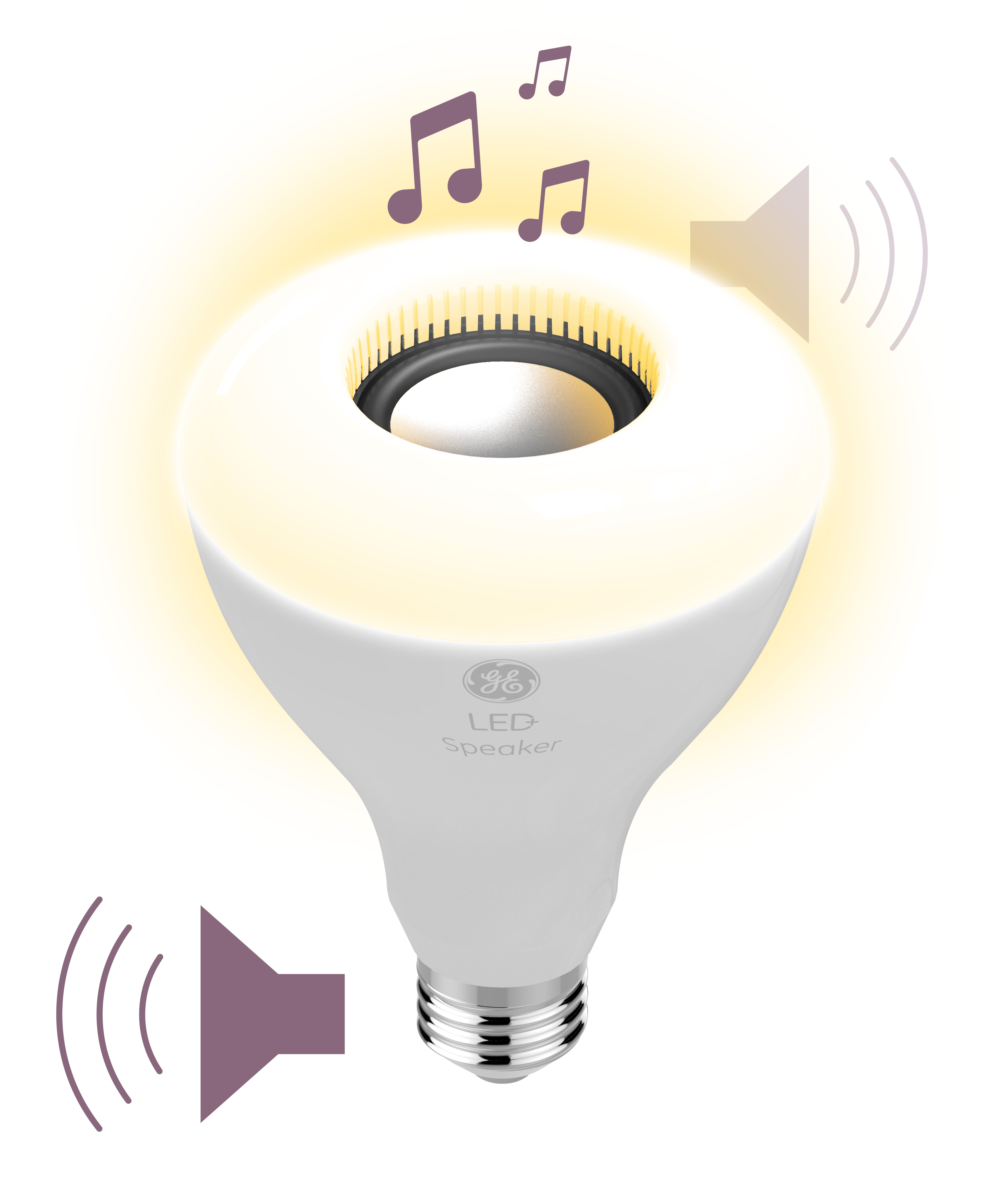 General electric br30 speaker 2024 led light bulb white