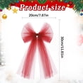 thumbnail image 3 of Tulle Bow,11.8x7.8 Inch Double Layer Tulle Christmas Bows,Soft Fabric Pre‑Formed Christmas Bow Knot,Decorative Sheer Ribbon Bow Decor,Coquette Tulle Holiday Bow Decoration for Party,Tree, 3 of 4