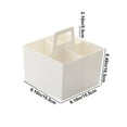 thumbnail image 3 of Small Plastic Storage Baskets with Dividers Stackable Desktop Organizer Box for Workspace Supplies Dorm Room Organization, UKHBMC | White, 3 of 9