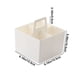 thumbnail image 3 of Caja de almacenamiento de plástico apilable con tapa y partición - Organizador de escritorio de 2 compartimentos para maquillaje, joyería, material de oficina, blanco o marrón, 3 of 6