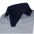 thumbnail image 3 of YLSDY Golf Shirts for Men Short Sleeve Color Block Casual Shirt Comfortable Breathable Outdoor Performance T-Shirt Gray XL, 3 of 4