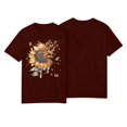 thumbnail image 2 of NAMTYQX Summer Blouses for Women 2025 Muster Crew Neck Short Sleeve Oversized Cool Classic Light Graphic Loose Fit Summer Tops Gold Size M, 2 of 3
