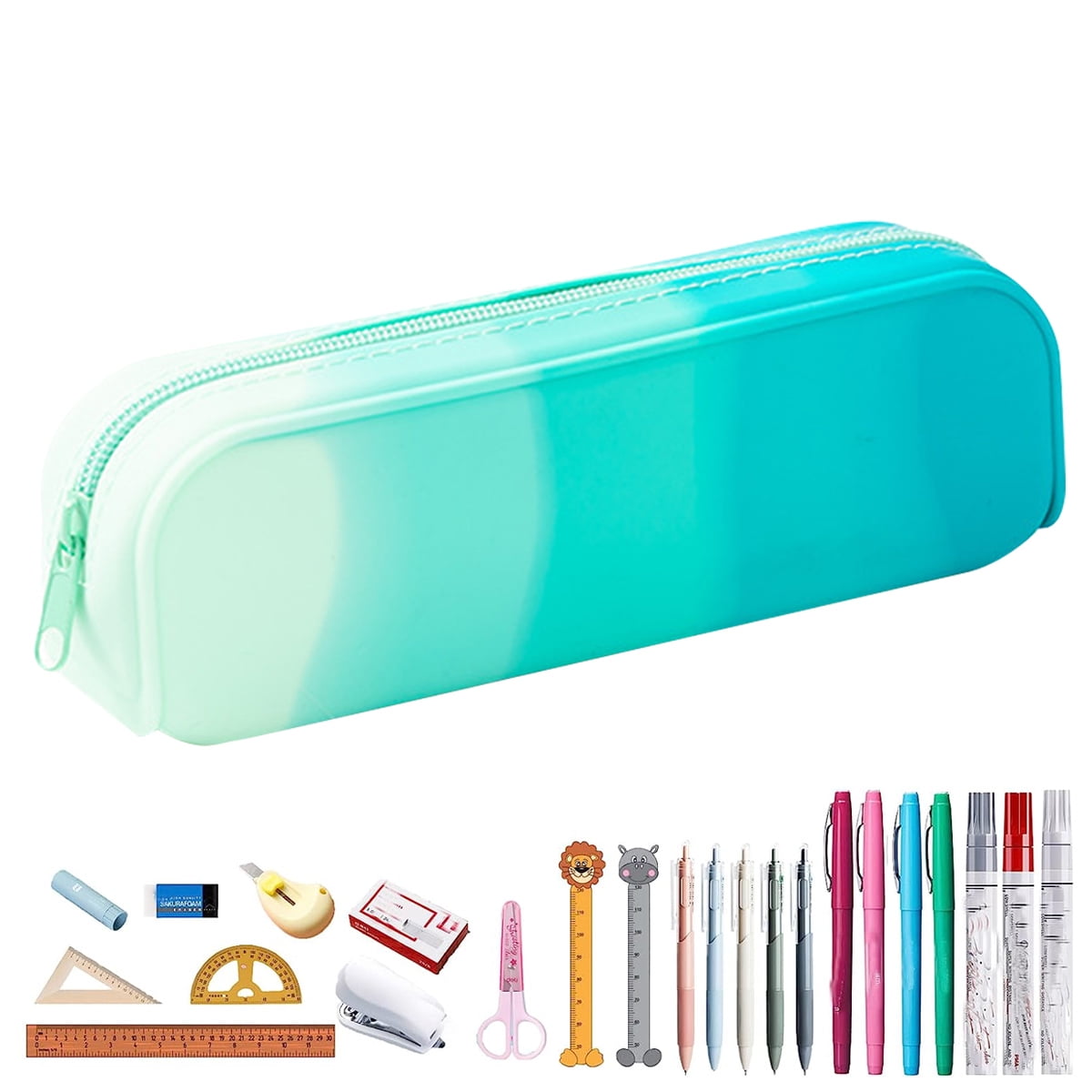 1pc Silicone Pencil Case Portable Waterproof Pencil Pouch - Australia