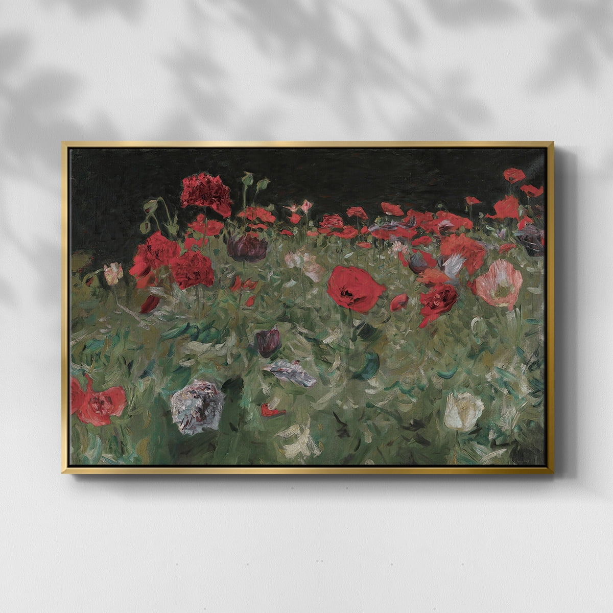 Vintage Botanical Print-XCV By Wexford Home Framed in Gold Wood Gallery Wrapped Canvas 25 in. x 37 in.