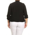 thumbnail image 4 of Women's Solid Casual Plus SizeDraped Cardigan Blazer Jacket, 4 of 4