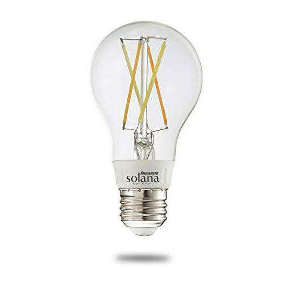 Bulbrite Solana A19 WiFi Connected Edison Filament LED Smart Light Bulb, Single-A19, Clear