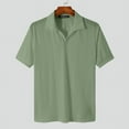 thumbnail image 3 of INCERUN Men Short Sleeve Turndown Collar Shirts Summer Tops, 3 of 5