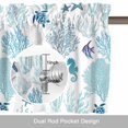 thumbnail image 6 of Summer Marine Life Valance Curtain Watercolor Blue Coral Seaweed Ocean Fish Window Valances Rod Pocket Short Curtains Window Treatments for Kitchen Bedroom Bathroom Laundry 42" x 18", 6 of 9