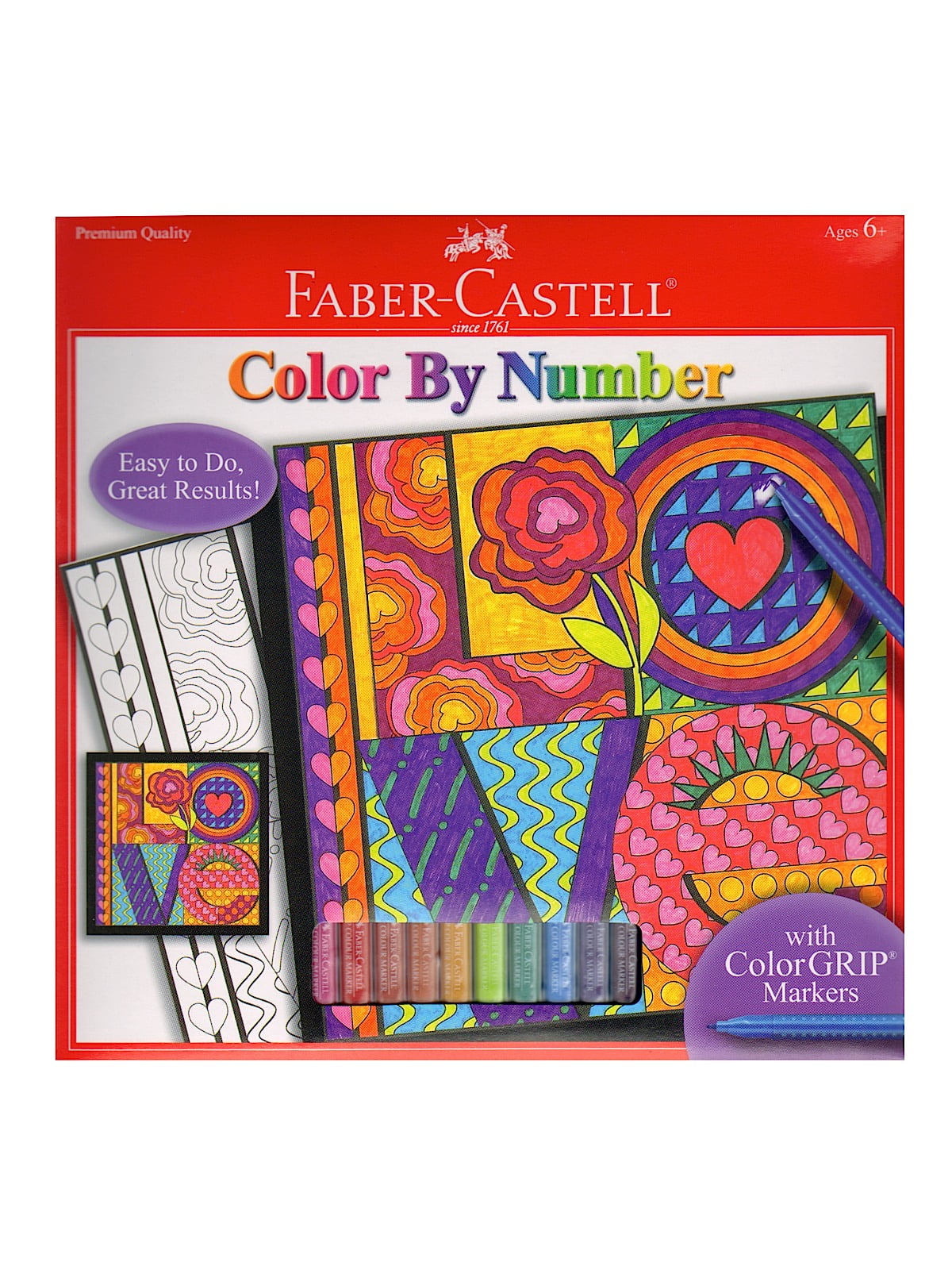 Color by Number with Markers Kits love (pack of 2) - Walmart.com