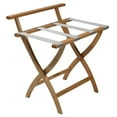 thumbnail image 1 of Wooden Mallet LR4-LOSVR Wall Saver Luggage Rack with Silver Straps - Light Oak, 1 of 2