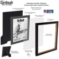 thumbnail image 4 of Cardinali Winston Tabletop Frame, 3 Pack, 8x10" Black with Gold Bead Picture Frame for Desk & Mantel Decor, Hand Finished Beaded Border, Easel Back, Shatter-Resistant Acrylic Glazing, Made in the USA, 4 of 7