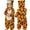 Brown Leopard, variant on WIBACKER Infant Toddler Dinosaur Animal Fancy Dress Costume Baby Winter Flannel Hooded Romper Christmas Halloween Cosplay Jumpsuit