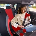 thumbnail image 6 of 17 Car Seat Cover Full Set for Women,Universal Car Seat Cover,Plush Steering Wheel Cover,Fluffy Soft Wool Handbrake Gear,Suspension Accessories Full SUV(Red), 6 of 14