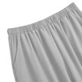 thumbnail image 5 of Women Stretch Straight Leg Pants Elastic Waist Lightweight Work Pants Casual Lounge Athletic Trousers with Pockets Light Gray M, 5 of 7