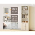 thumbnail image 7 of Casaottima Bookshelf and Bookcase with Doors, Floor Standing 6-Tier Shelf Display Storage Shelves, Tall Bookcases for Home Office, Living Room, White 2 Pack, 7 of 7
