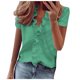 thumbnail image 2 of Blusa Informal Elegante Para Mujer, Cuello Con Volantes de Color Sólido, Manga Larga, Con Volantes, Cuello en V, Manga Corta Odeerbi  ODB161982, 2 of 8